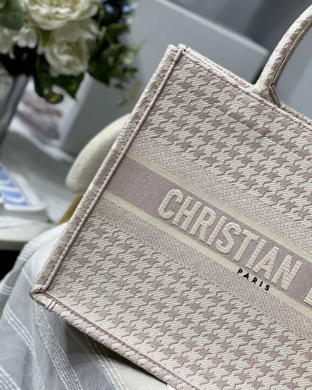 Christian Dior CD Book Embroidery Replica Tote
