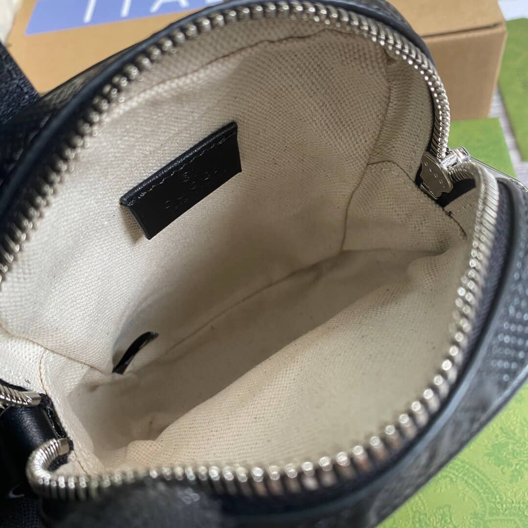 Gucci GG Embossed Mini Bag Replica Black 658553