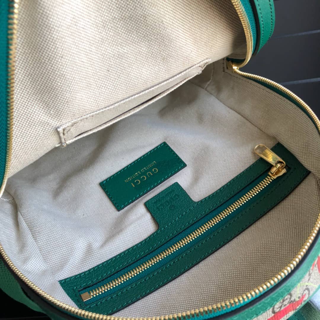 Gucci Ophidia Flora Small GG Supreme Canvas Replica Backpack Green 547965