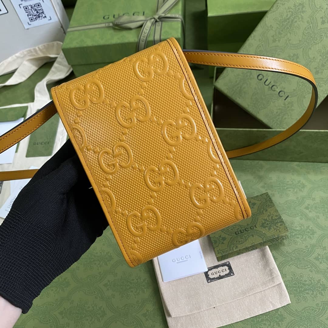 Gucci GG Embossed Mini Phone Bag Replica 625571