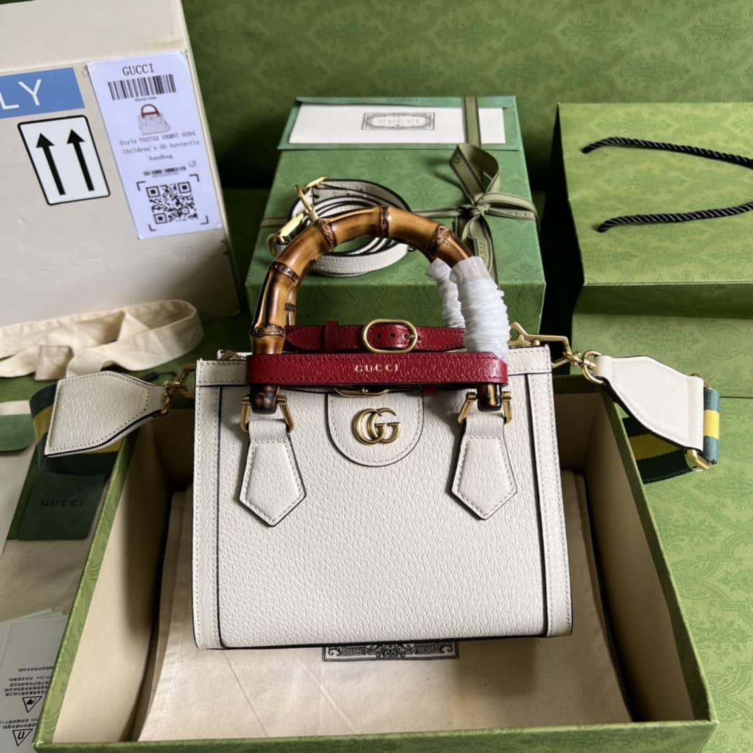 Gucci Diana Mini Tote White 702732 Replica Bag