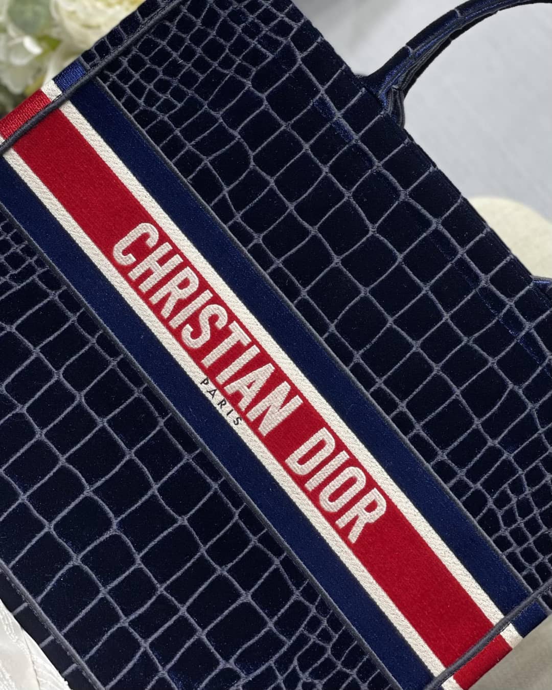 Christian Dior Tote Bag Dupe CD Book Embroidery
