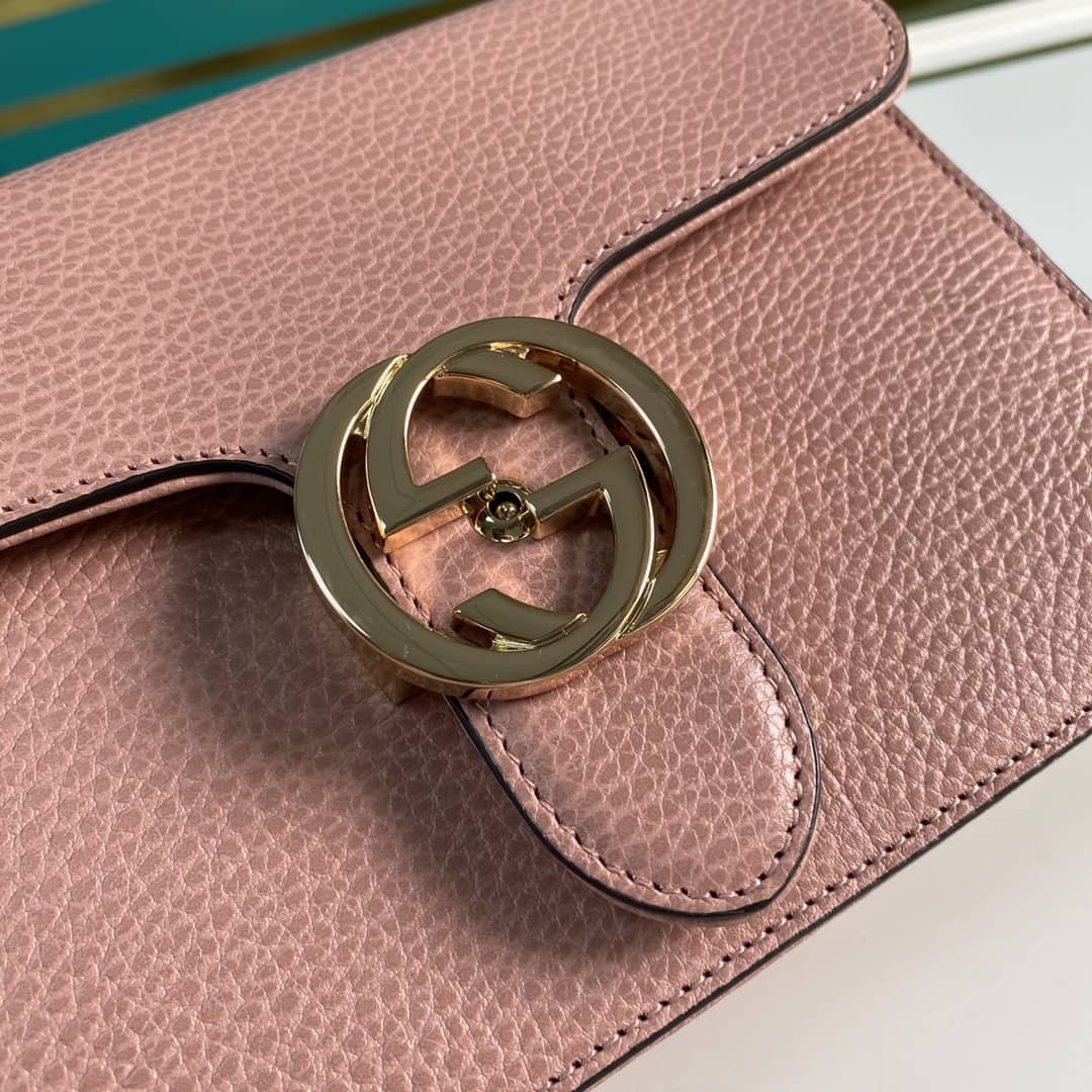 Gucci Interlocking Leather Chain Crossbody Bag Replica 510304