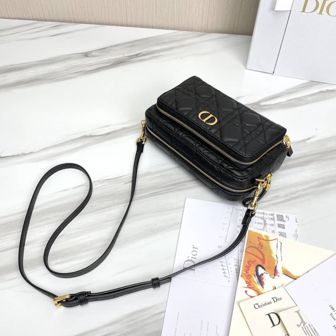 Christian Dior Caro Double Calfskin Pouch