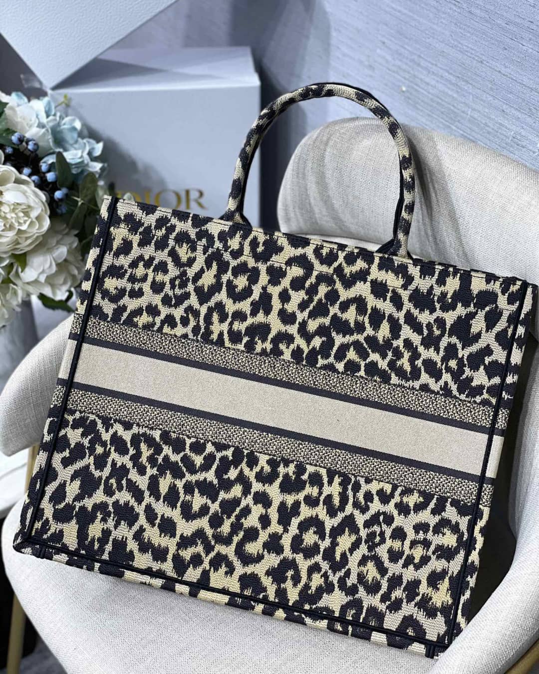 Christian Dior Tote Bag Dupe CD Book Embroidery