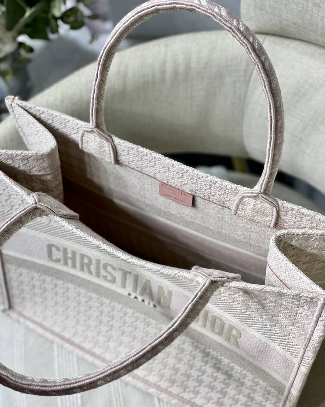 Christian Dior CD Book Embroidery Replica Tote