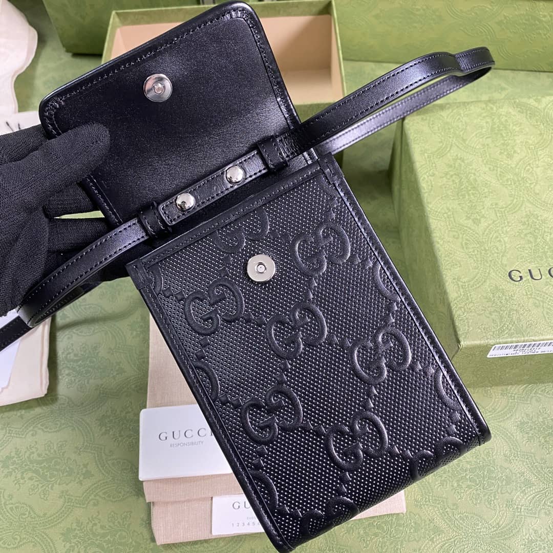 Gucci GG Embossed Mini Phone Bag Replica 625571