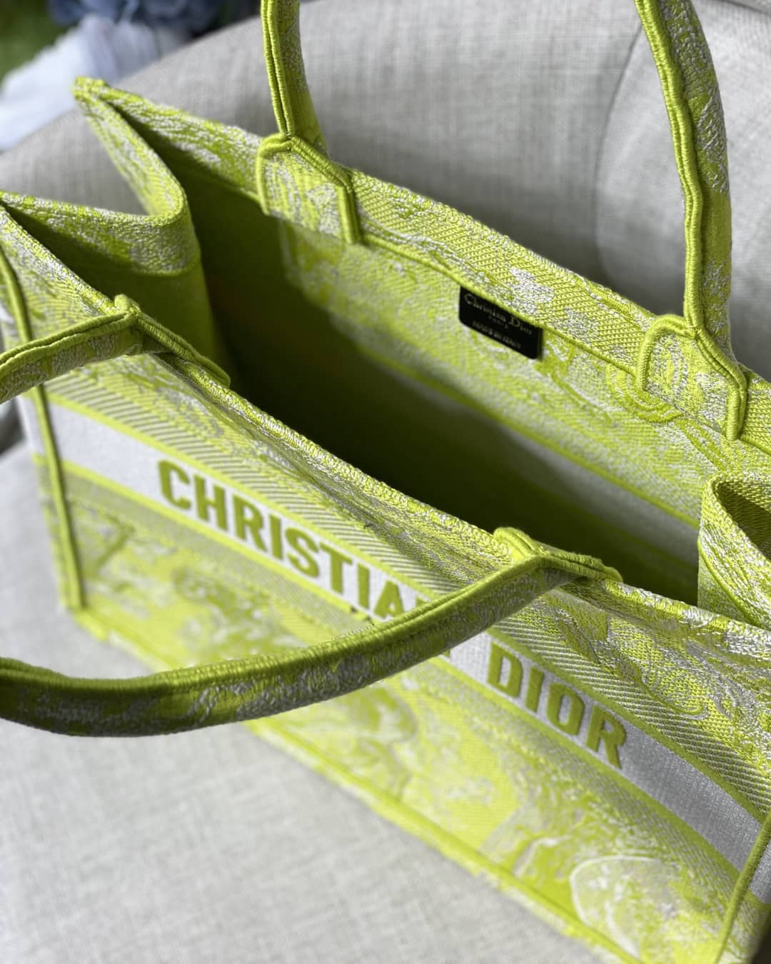 Christian Dior Tote Bag Dupe CD Book Embroidery