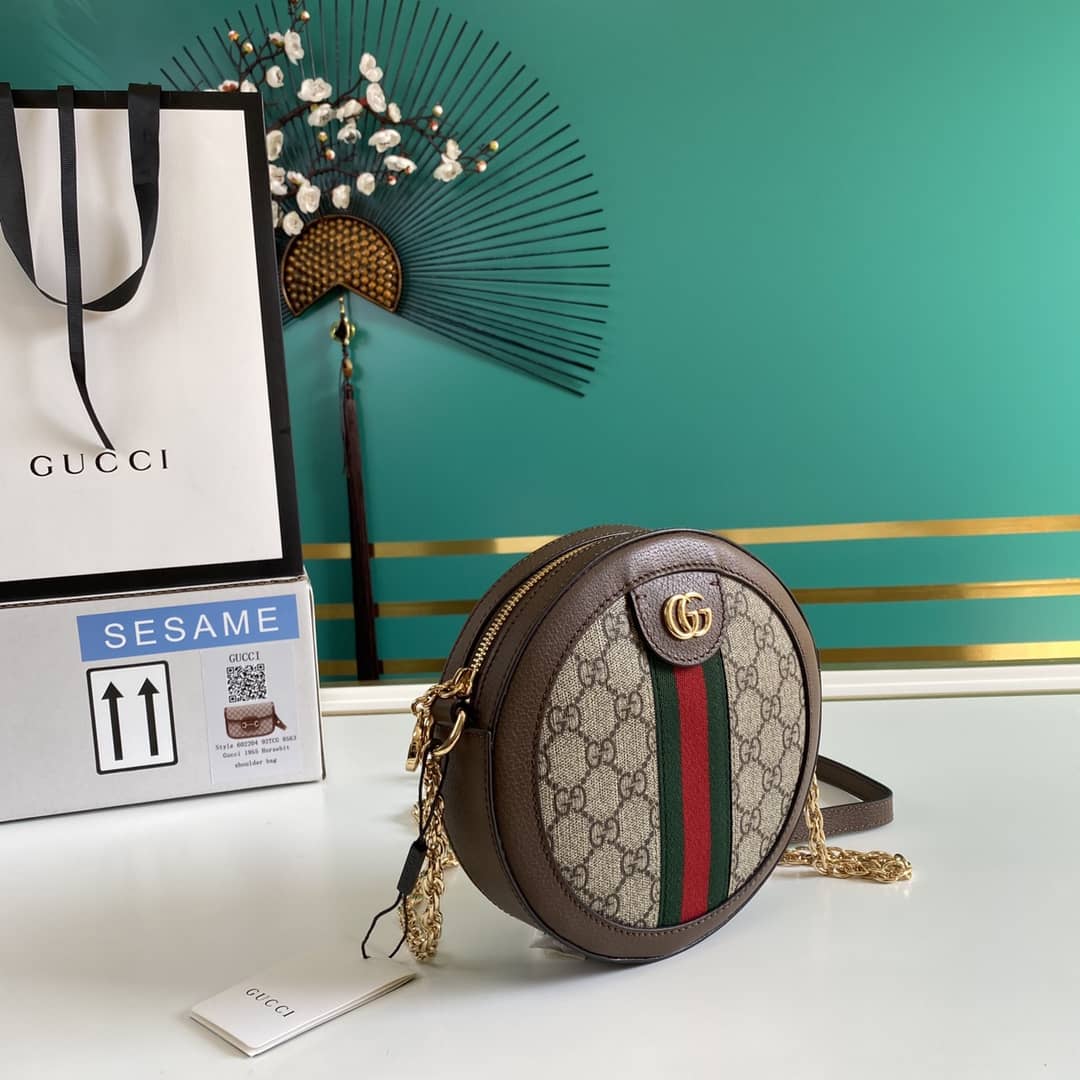 Gucci Ophidia Mini GG Round Shoulder Bag Replica 550618