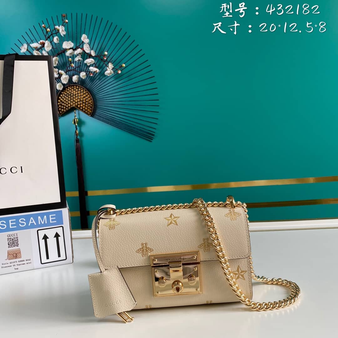 Gucci Padlock Leather Shoulder Bag Replica 432182