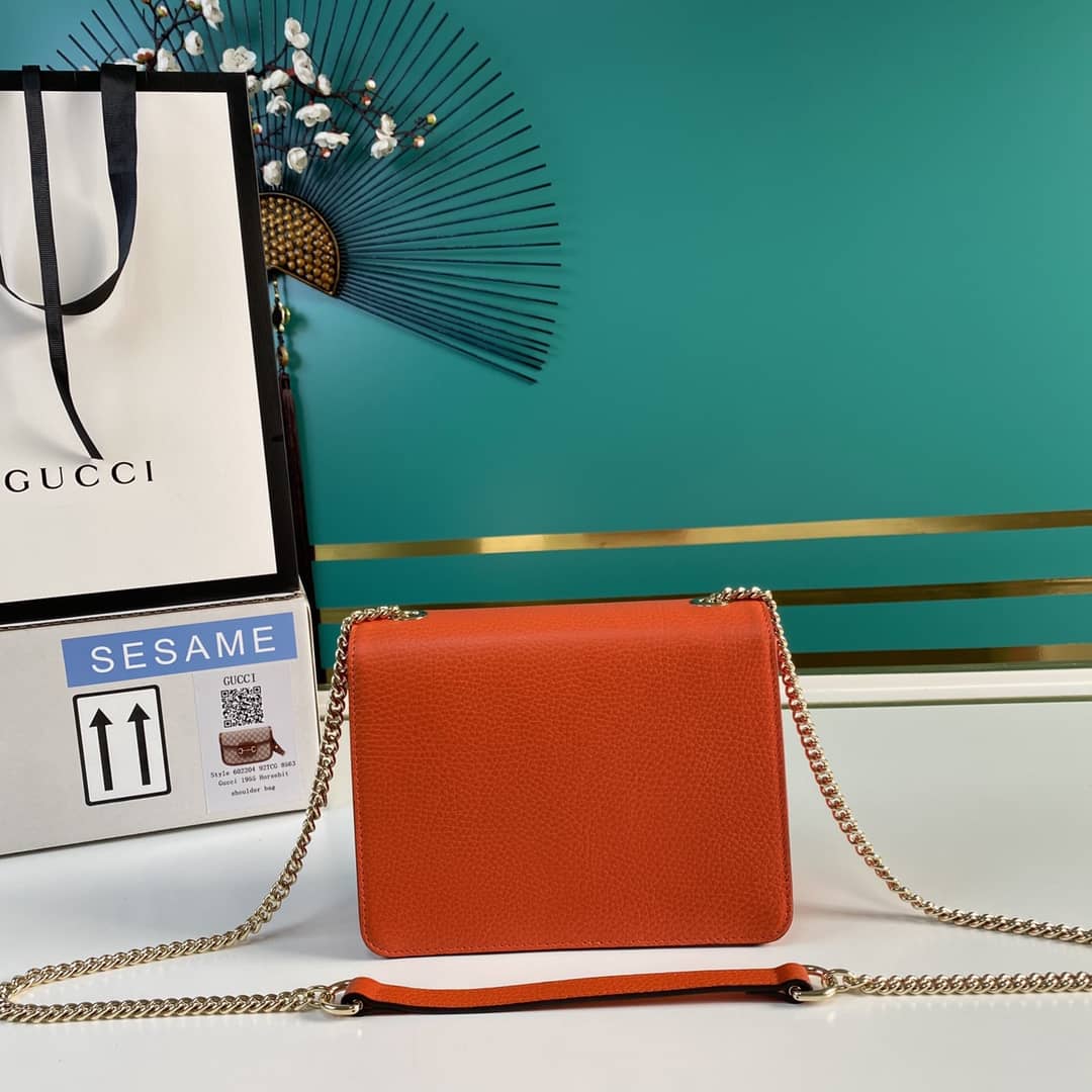 Gucci Interlocking Leather Chain Crossbody Bag Replica 510304