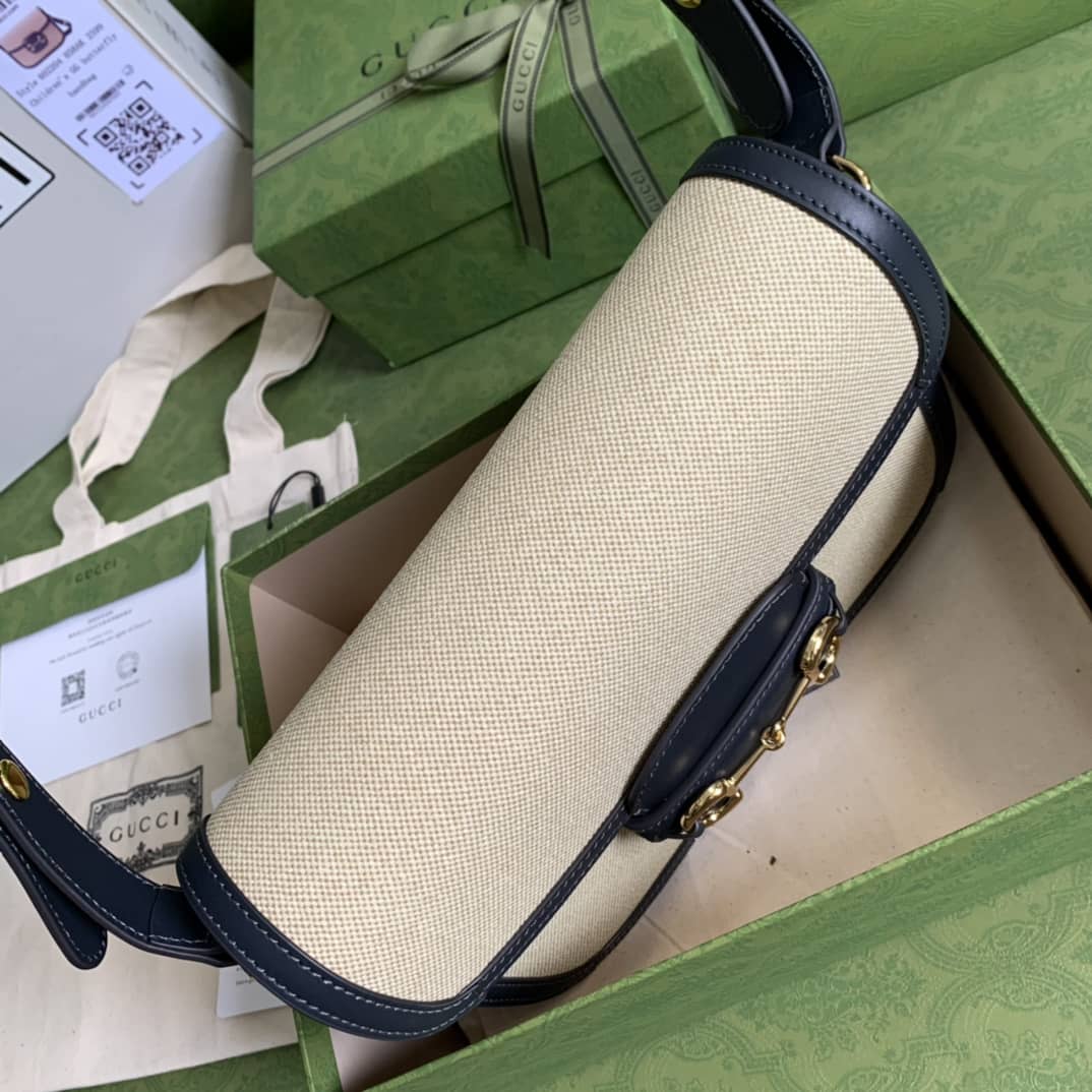 Gucci 1955 Horsebit Supreme Shoulder Bag Replica 602204