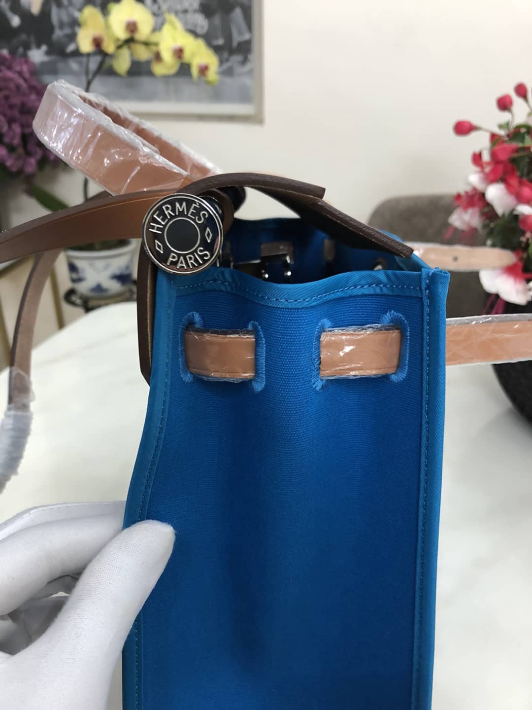 Hermes Bag Replica 31 Canvas Leather HerBag