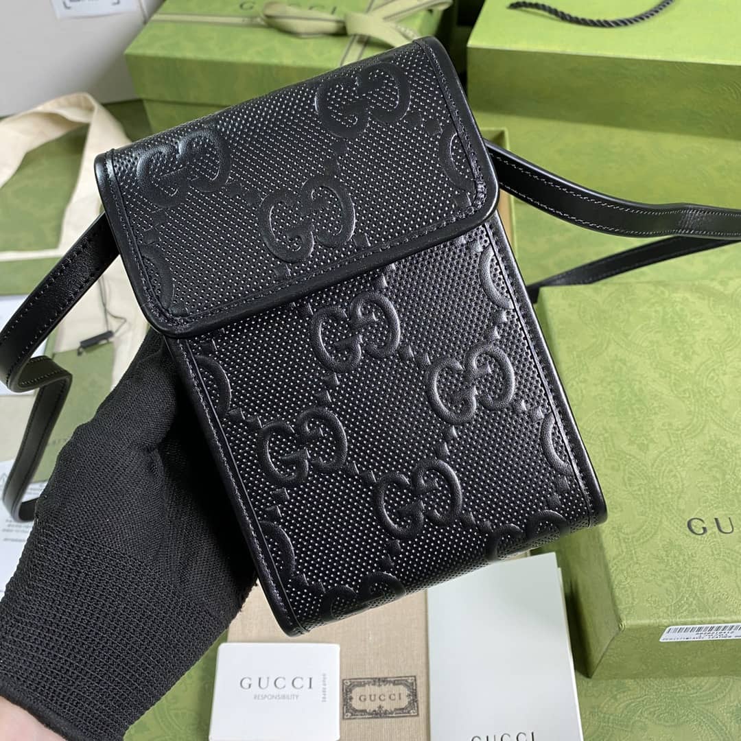 Gucci GG Embossed Mini Phone Bag Replica 625571