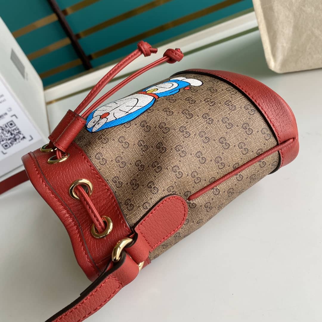 Gucci Doraemon X Gucci Mini Bucket Bag Replica 647801