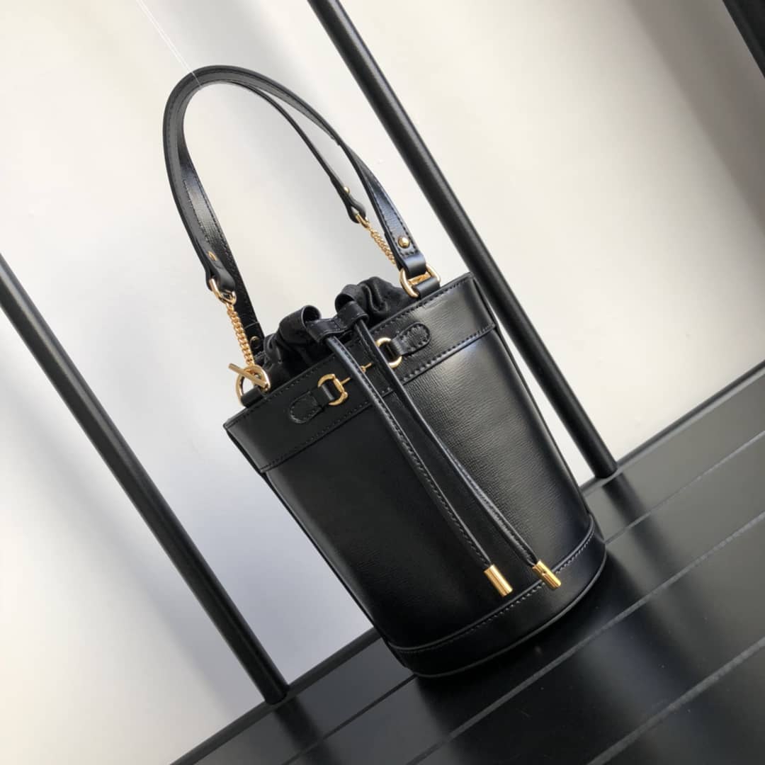 Gucci Horsebit 1955 Small Bucket Bag Replica Black 637115