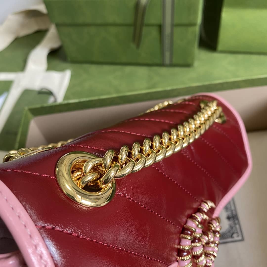 Gucci Marmont GG Matelasse Leather Mini Shoulder Bag Replica 446744