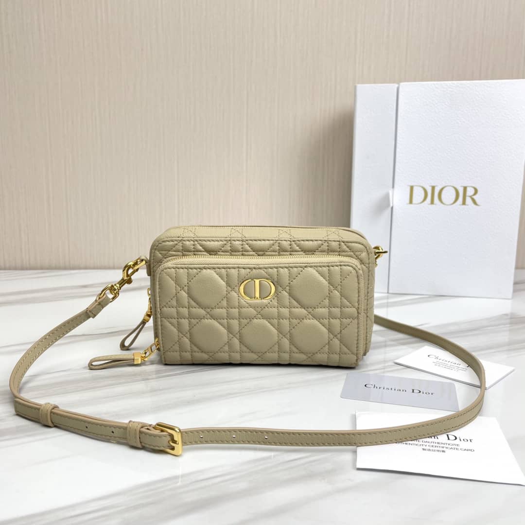 Christian Dior Caro Double Calfskin Pouch