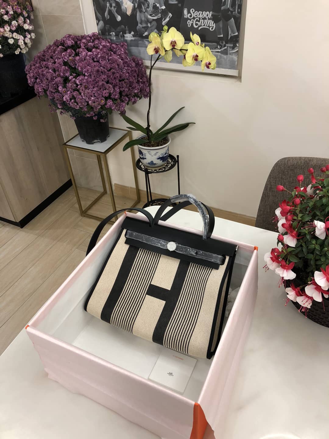Replica Hermes Birkin Bag 31 Canvas Leather HerBag