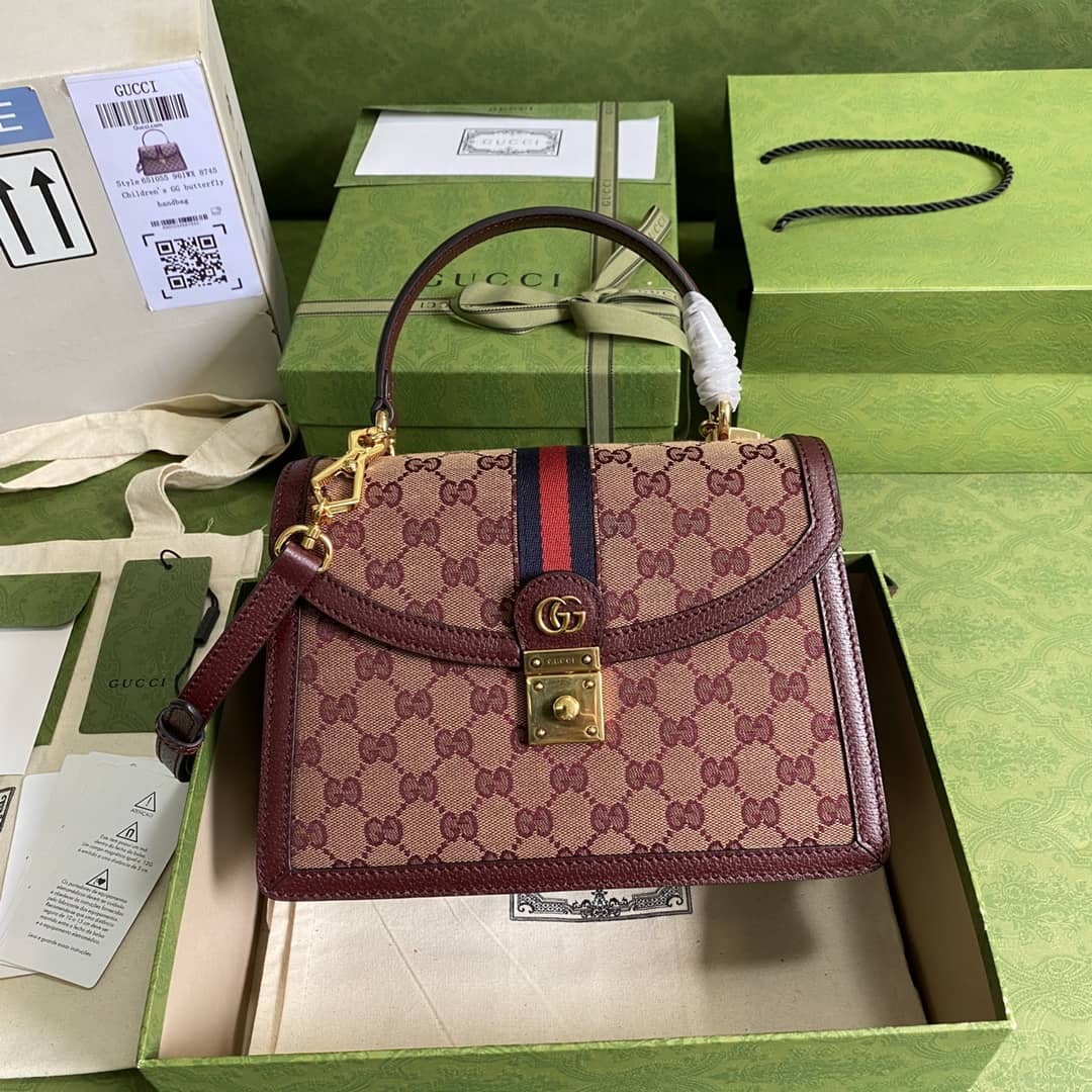 Gucci Ophidia Web Small Top Handle Bag Replica 651055