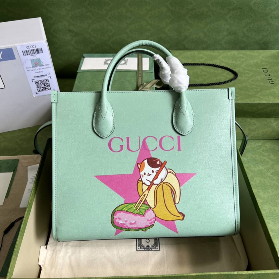 Gucci Bananya Print Small Tote 659983 Replica