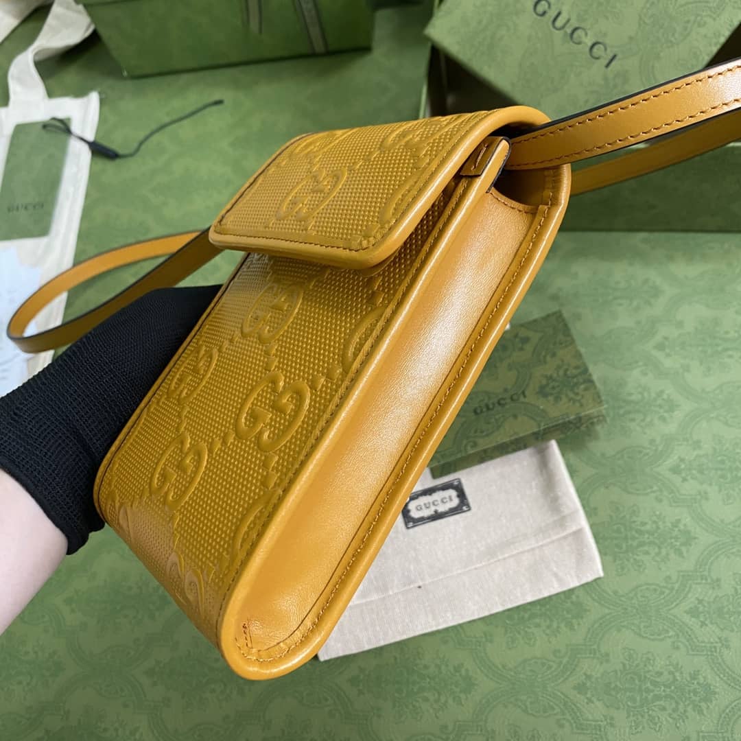 Gucci GG Embossed Mini Phone Bag Replica 625571