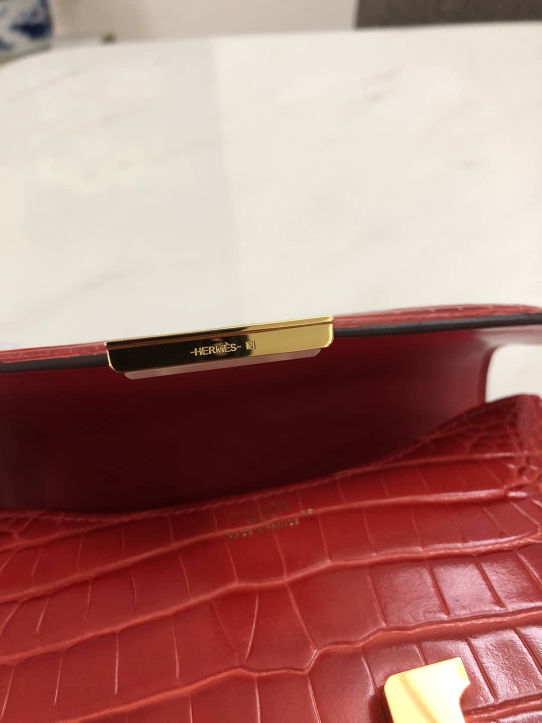 Hermes Replica Constance 18CM Crocodile Shiny Bag