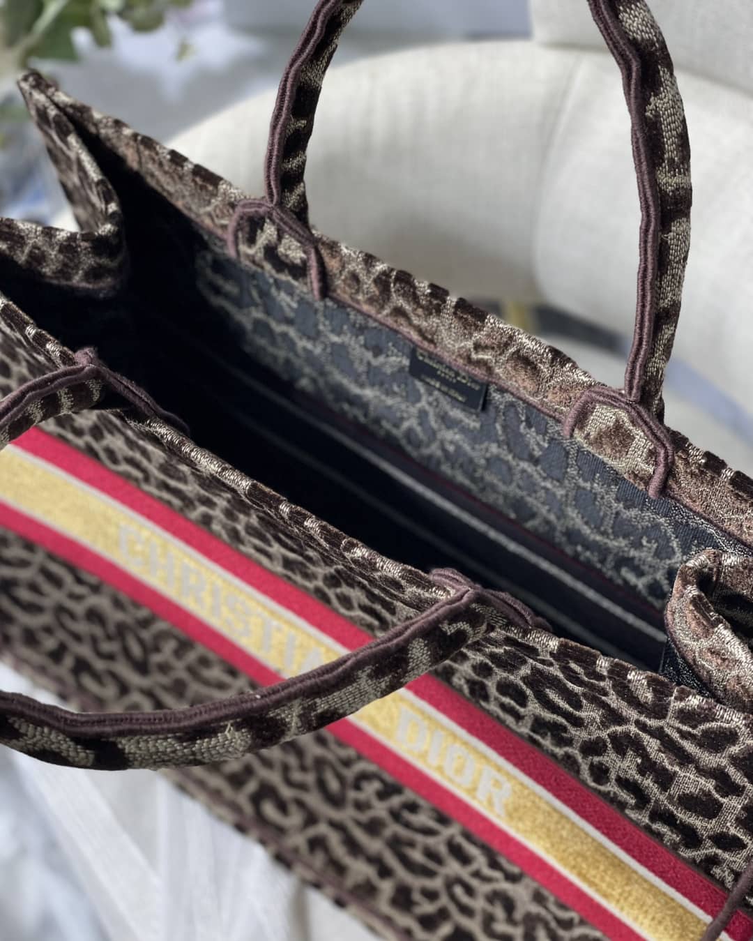 Christian Dior CD Book Embroidery Replica Tote