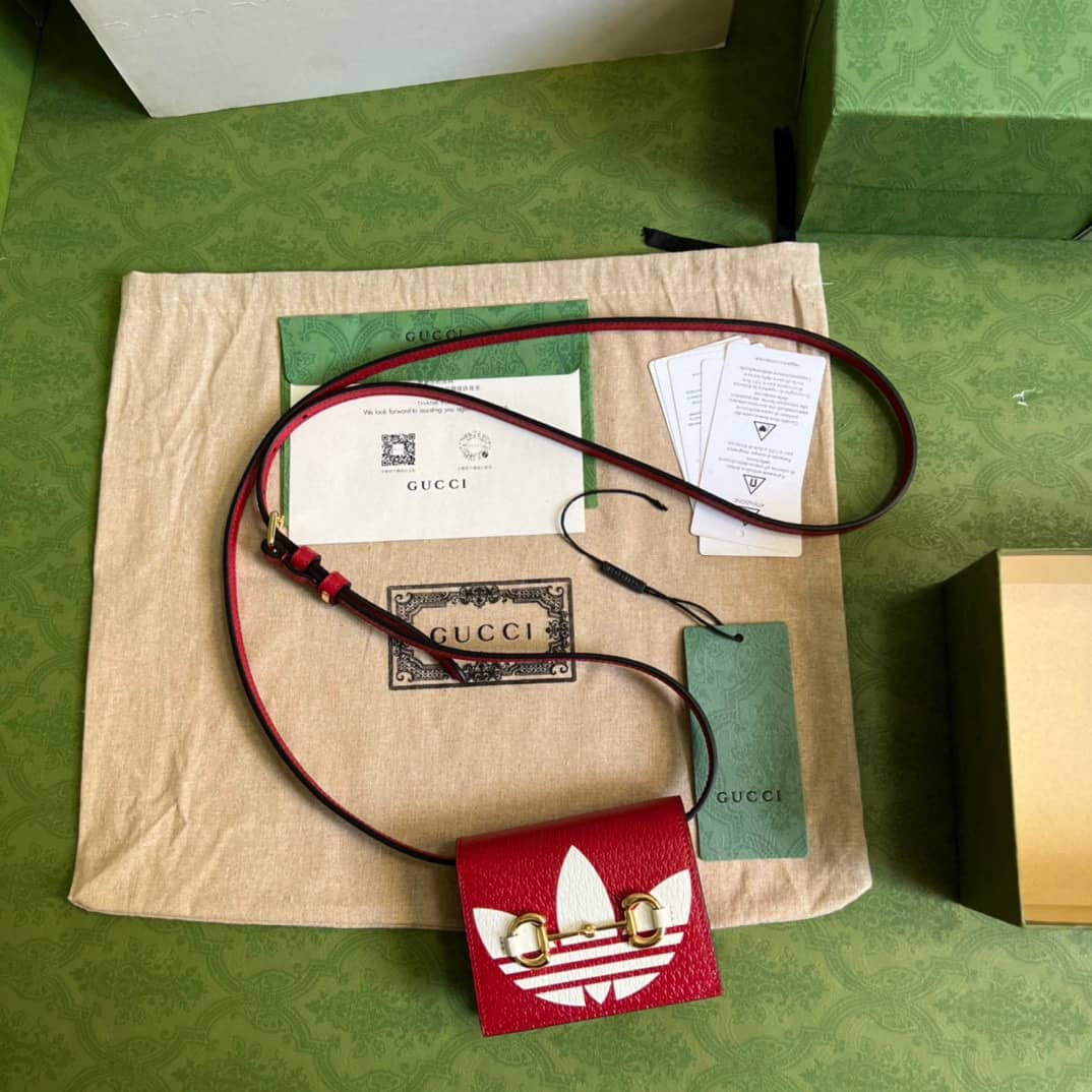 Adidas x Gucci Card Case With Horsebit 702248 Replica Crossbody Bag