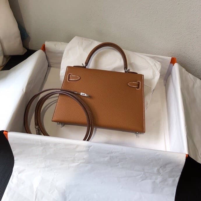 Hermes Kelly Dupe 20 Epsom Leather Replica Bag