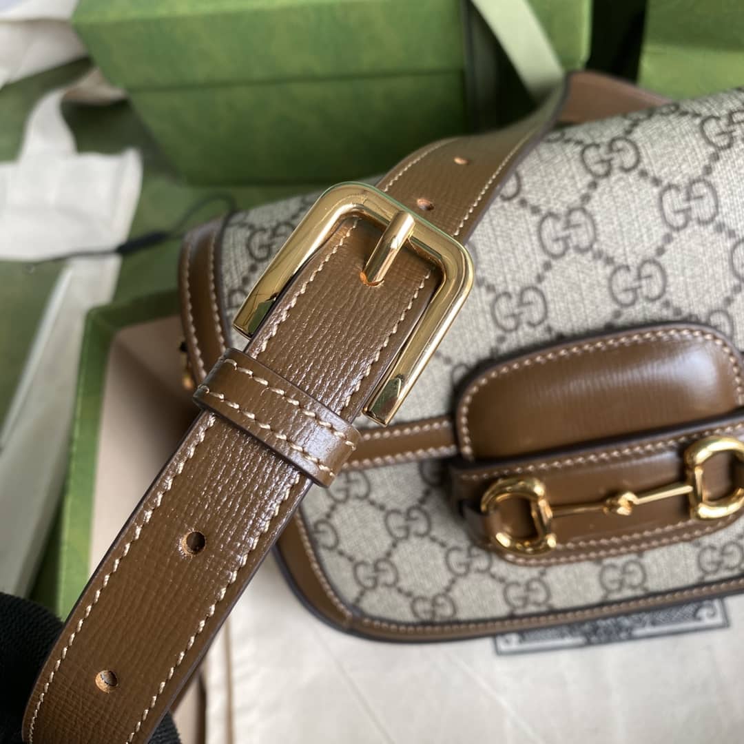 Gucci 1955 Horsebit Supreme GG Canvas Mini Shoulder Bag Replica 658574