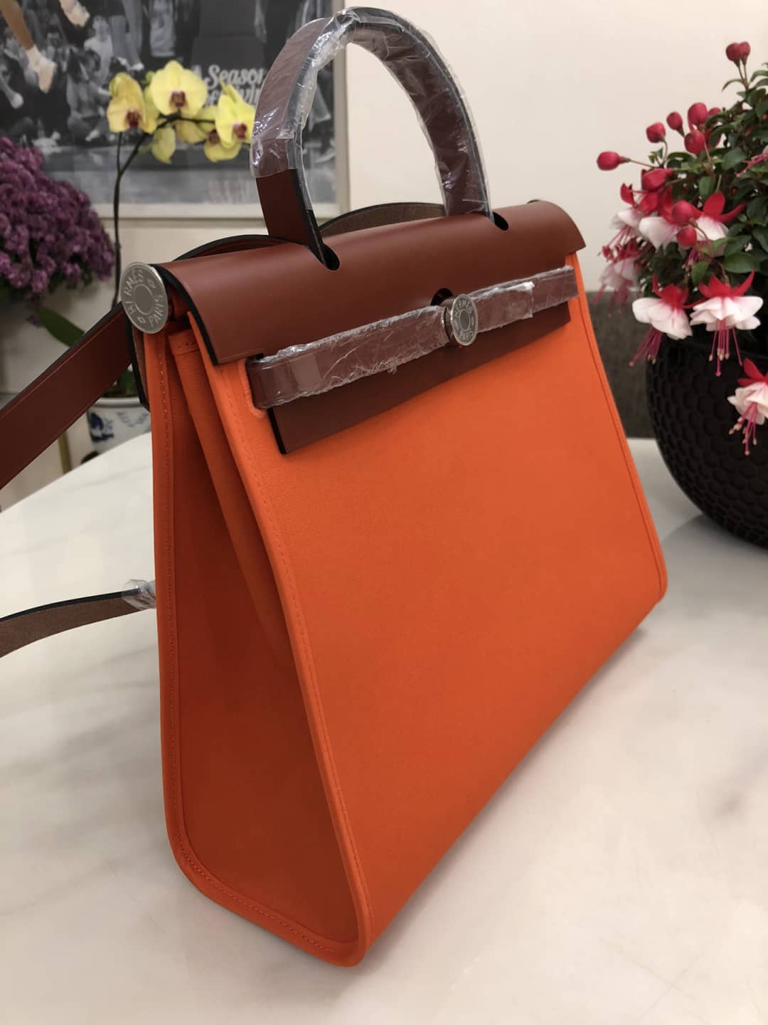 Replica Hermes Birkin Bag 31 Canvas Leather HerBag
