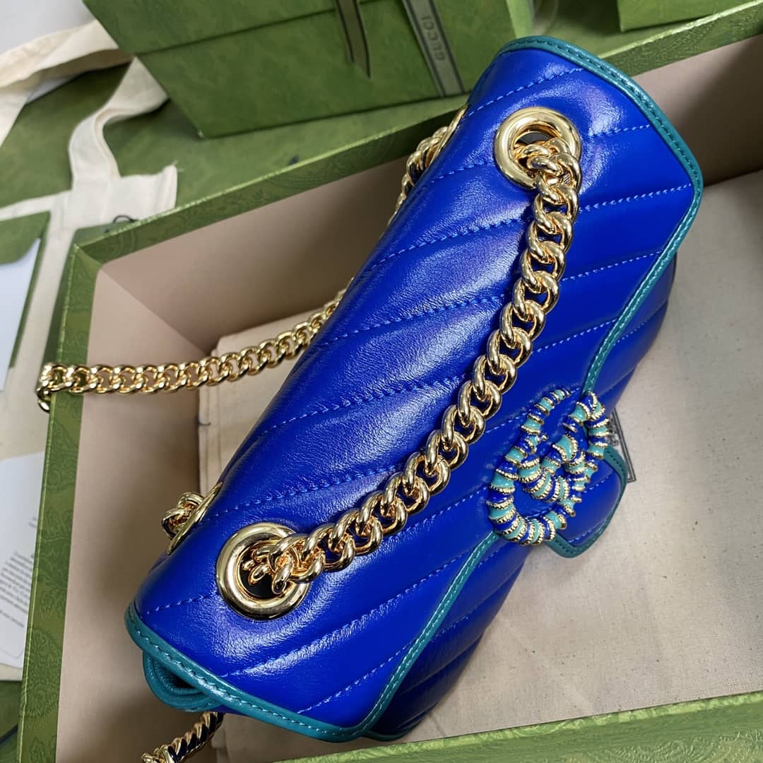 Gucci Marmont GG Matelasse Leather Mini Shoulder Bag Replica 446744