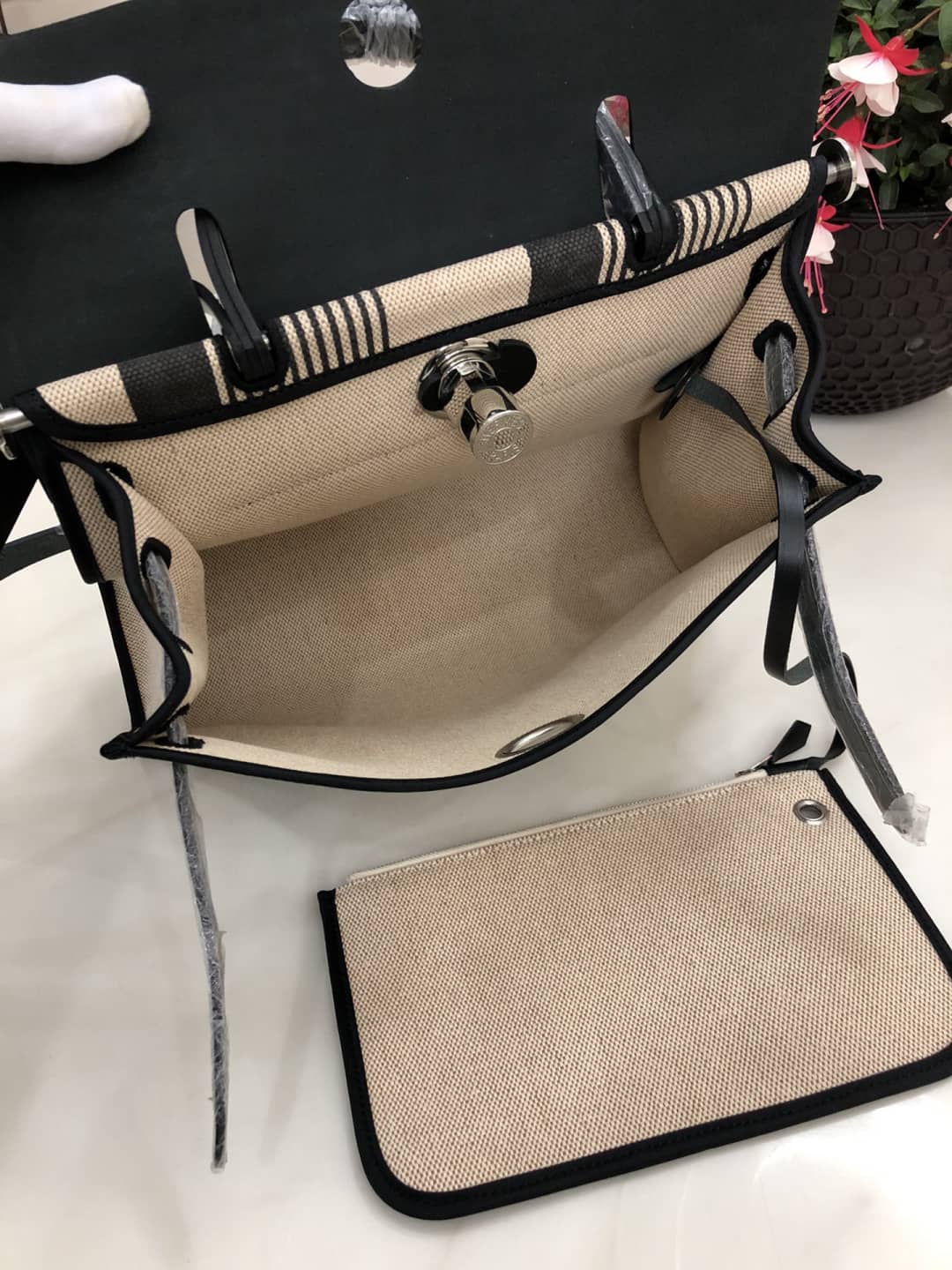 Replica Hermes Birkin Bag 31 Canvas Leather HerBag