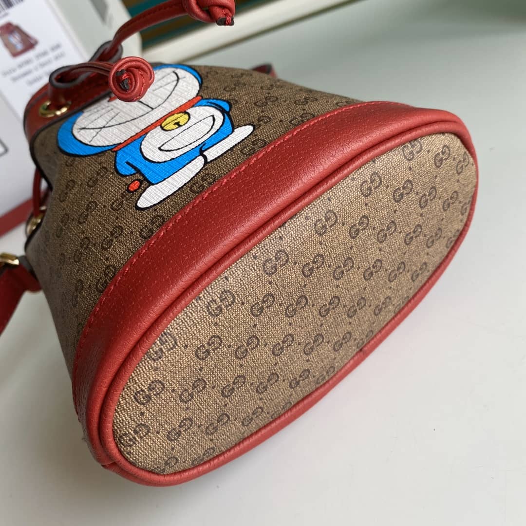Gucci Doraemon X Gucci Mini Bucket Bag Replica 647801