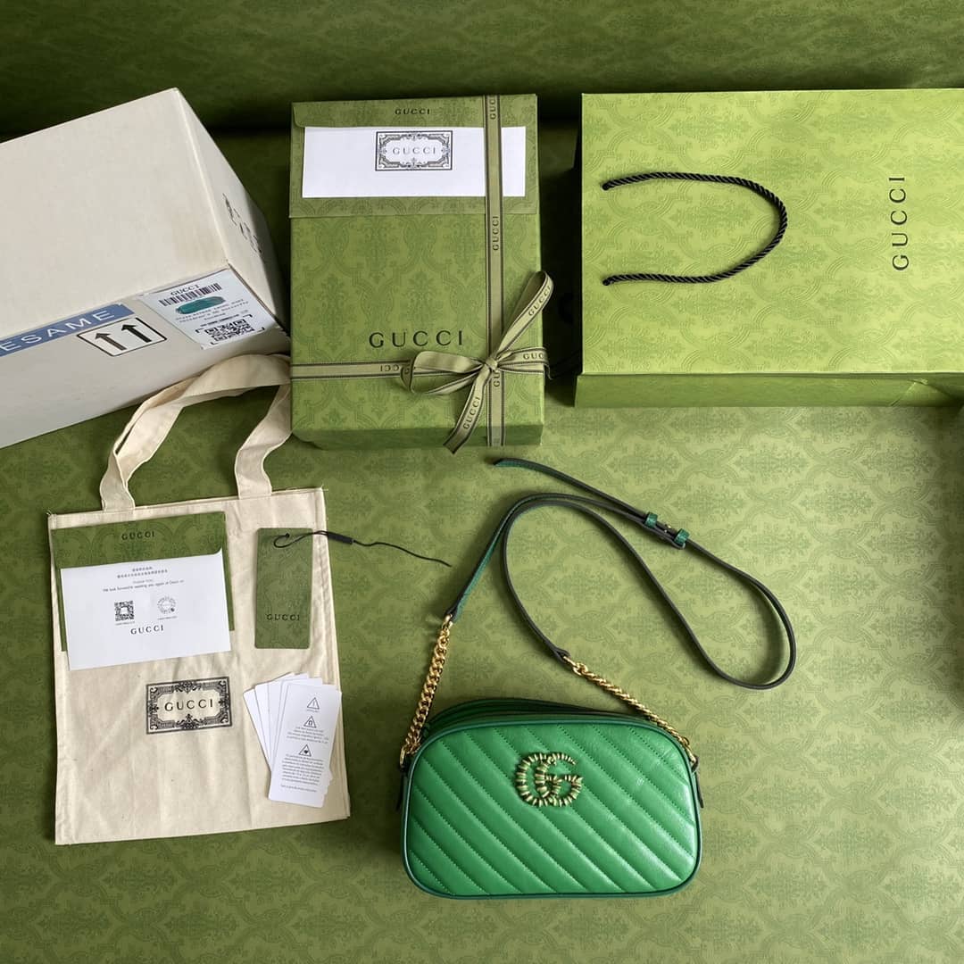 Gucci Marmont GG Small Matelassé Shoulder Bag Replica 447632