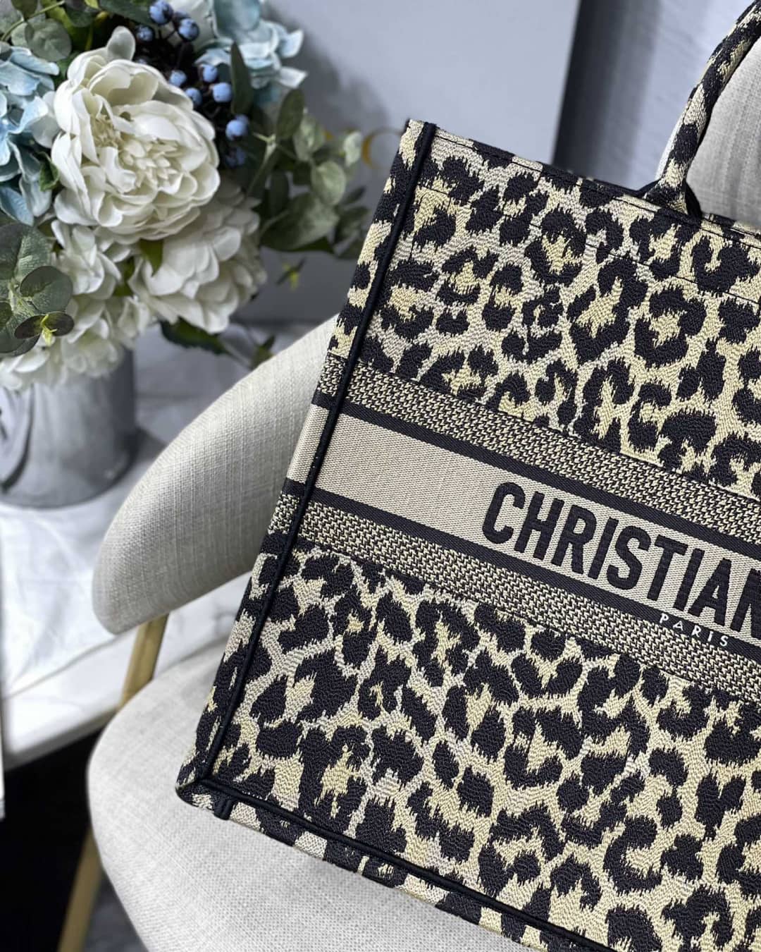 Christian Dior Tote Bag Dupe CD Book Embroidery