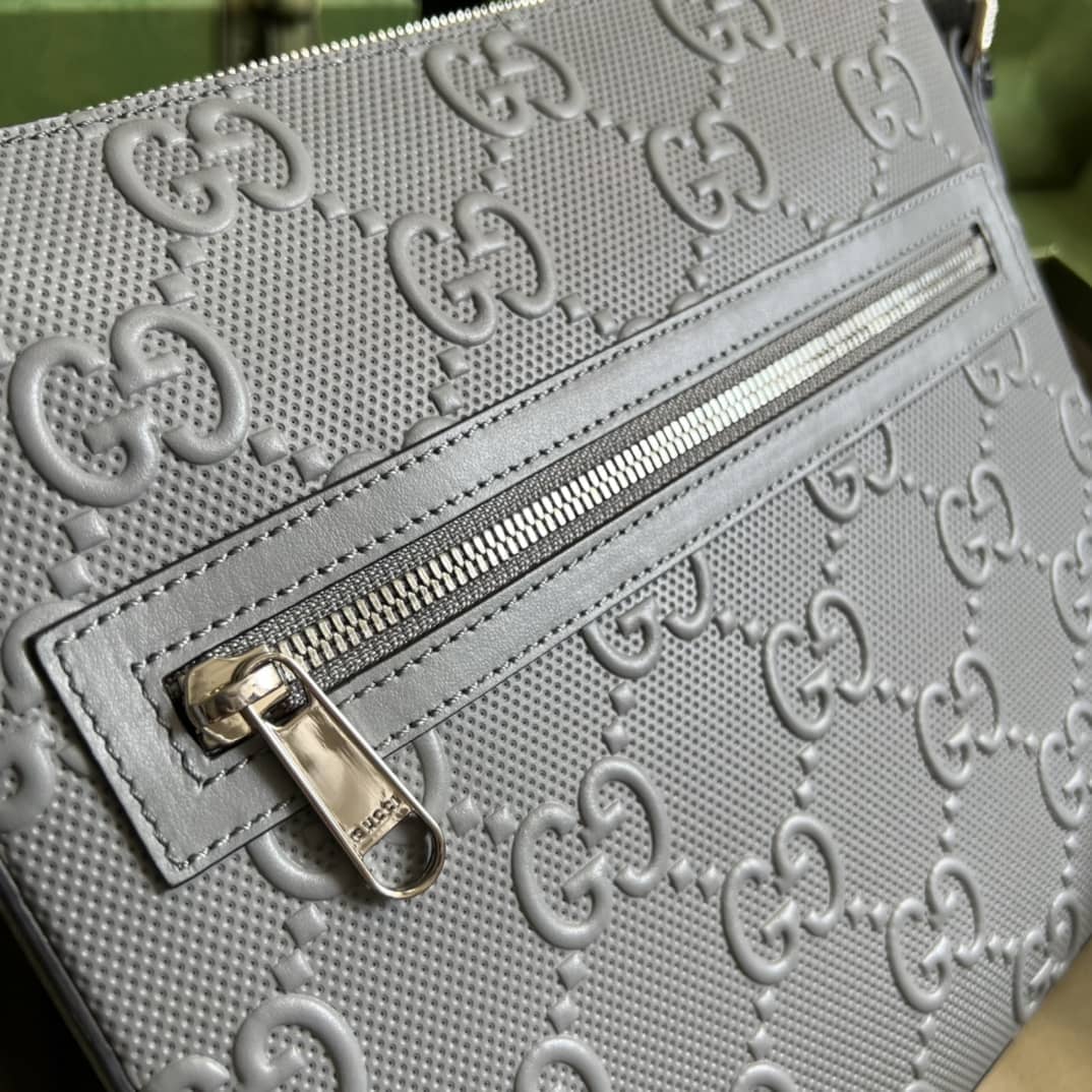 Gucci GG Signature Leather Messenger Bag 406410 Replica