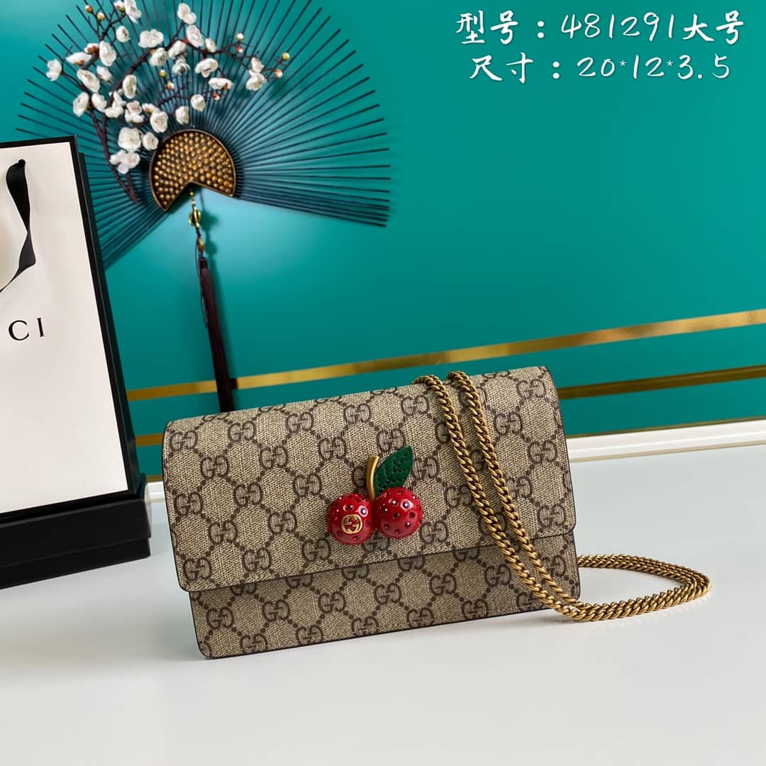 Gucci Supreme GG Mini Bag With Cherries Replica 481291