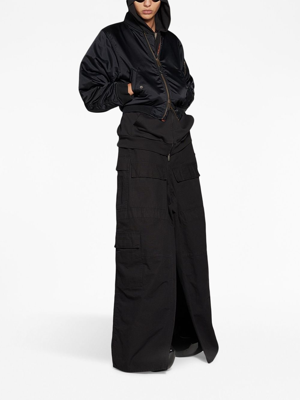 Balenciaga Dupes pleated bomber jacket