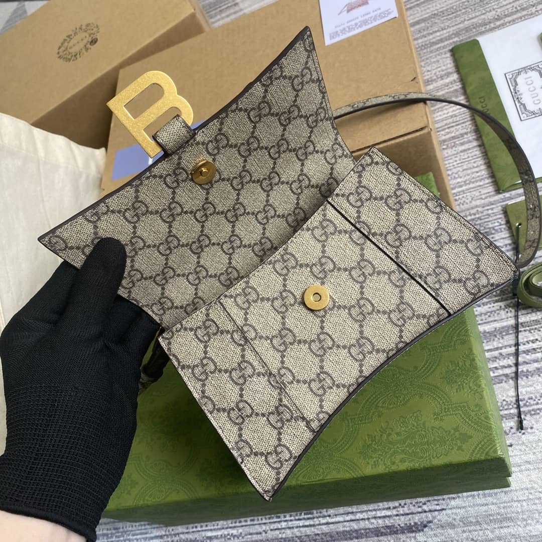Gucci x Balenciaga Hourglass Small Top Handle Bag Replica 658575