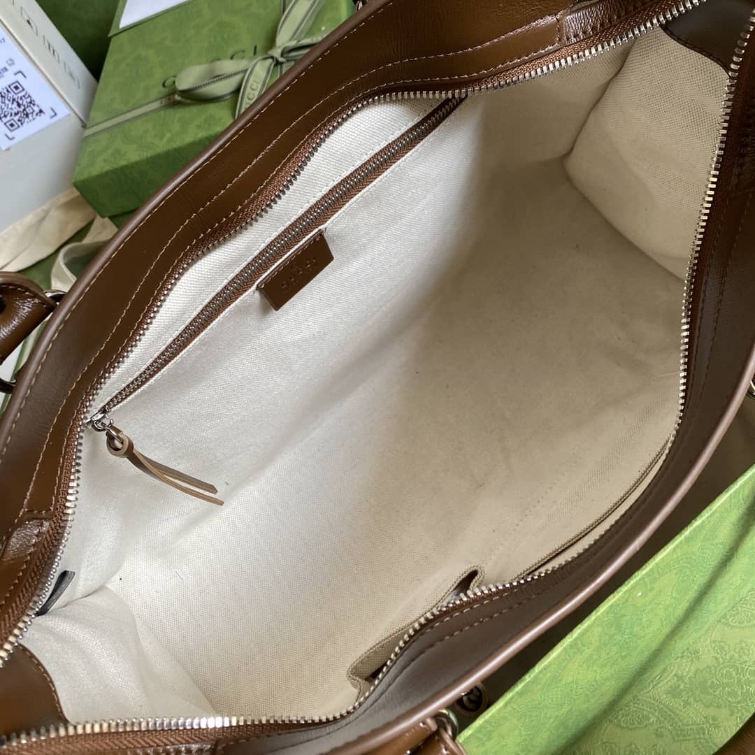 Gucci x Balenciaga GG Canvas City Bag Replica 658597