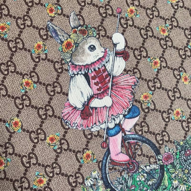 Gucci Supreme Canvas Children Yuko Higuchi Tote Replica Pink 630542