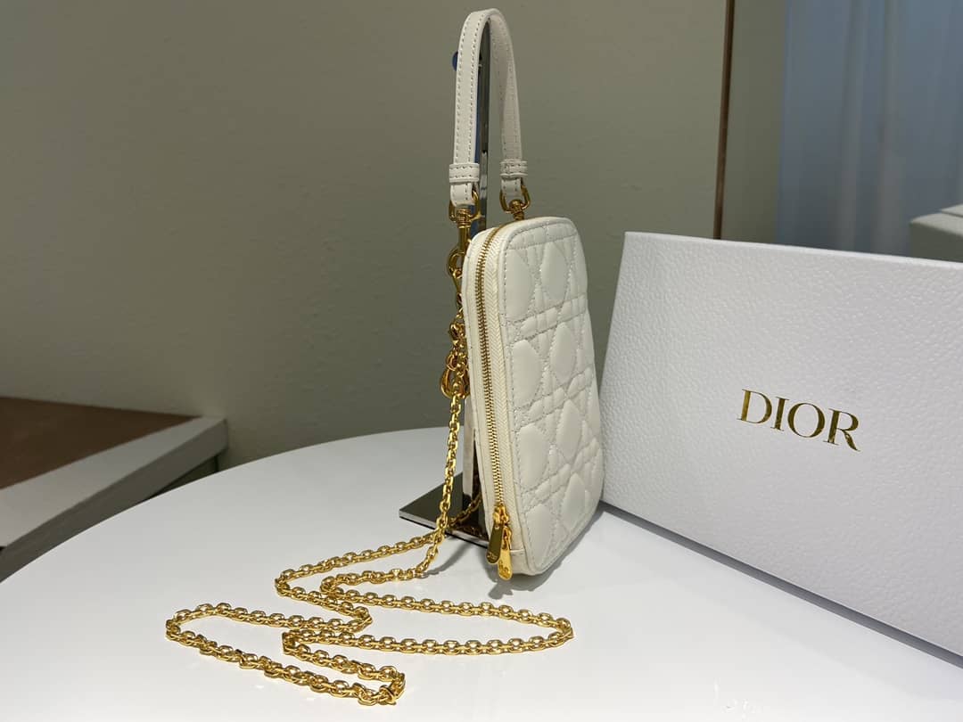 Lady Dior Dupe Lambskin 18CM Phone Holder