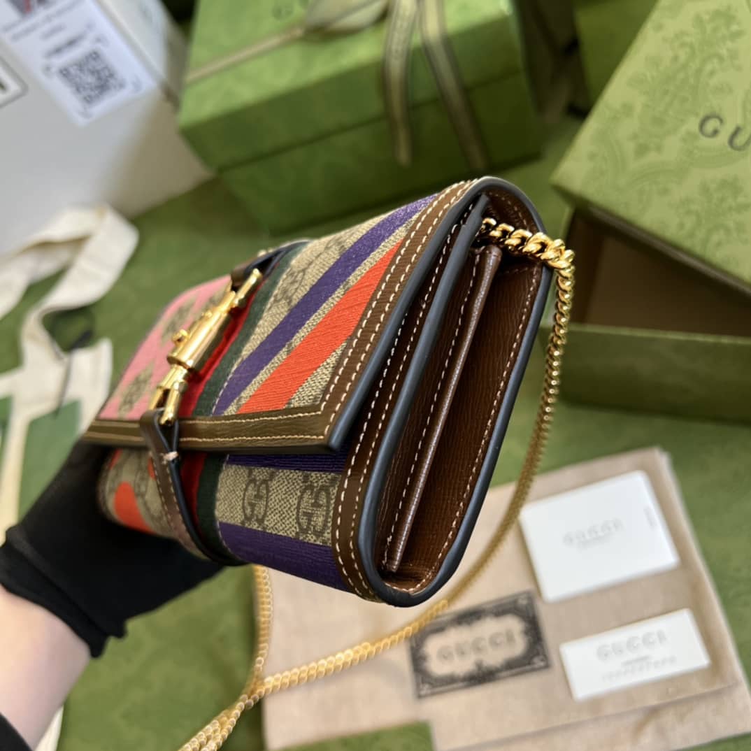 Gucci Jackie 1961 Shoulder Bag Chain Wallet Replica 652681