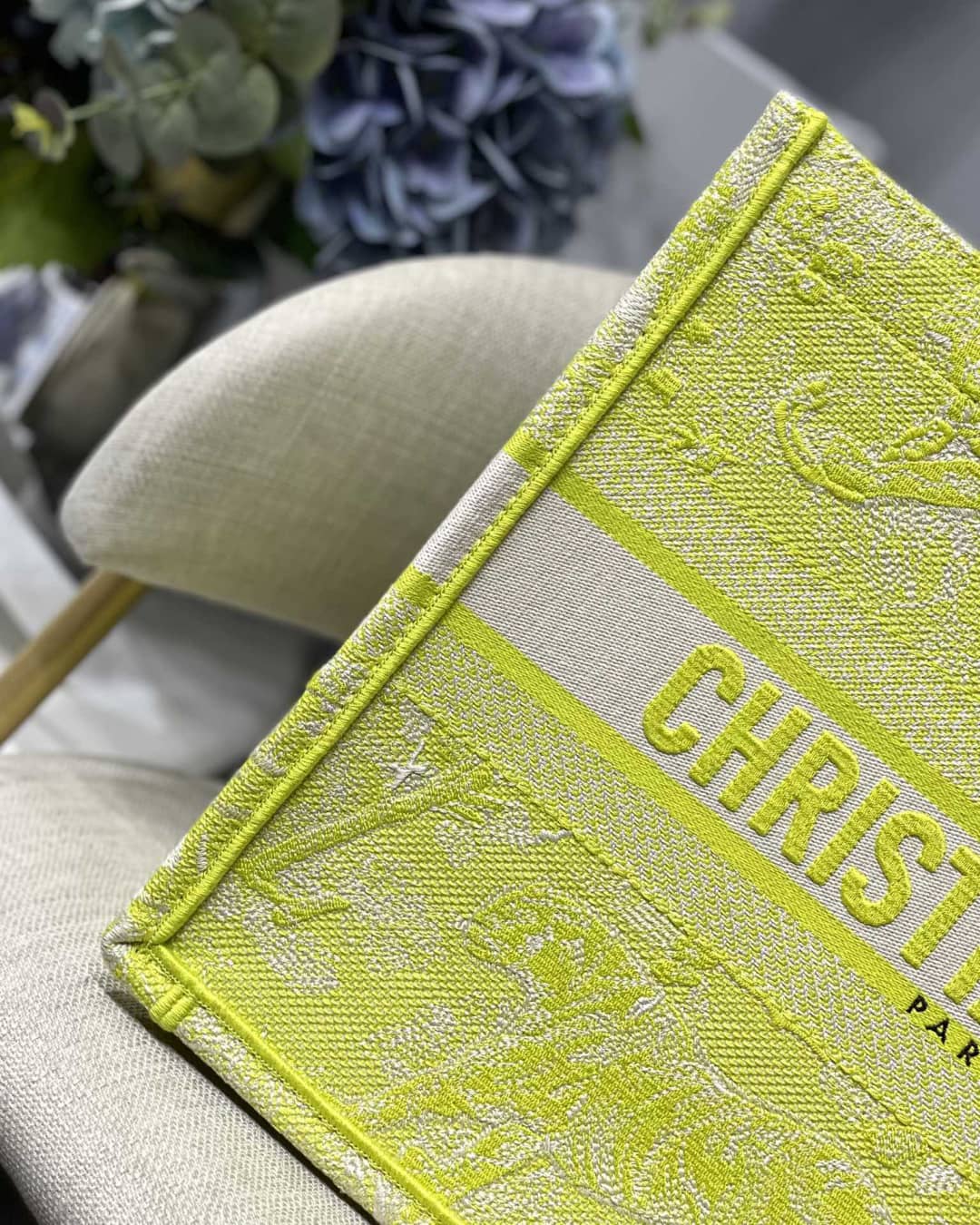 Christian Dior Tote Bag Dupe CD Book Embroidery