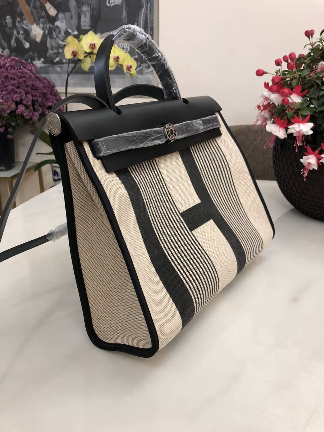 Replica Hermes Birkin Bag 31 Canvas Leather HerBag