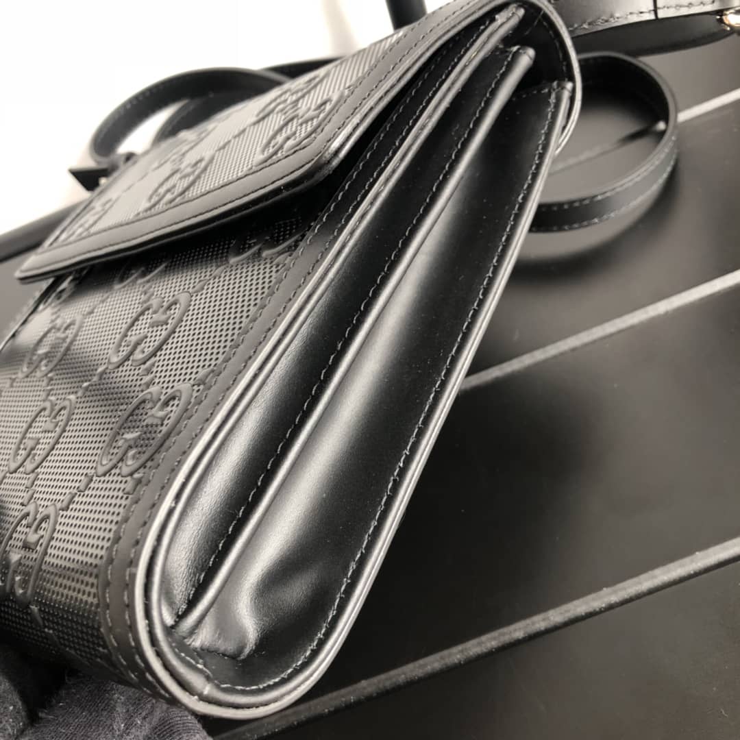 Gucci Mens GG Embossed Messenger Bag Replica 625782