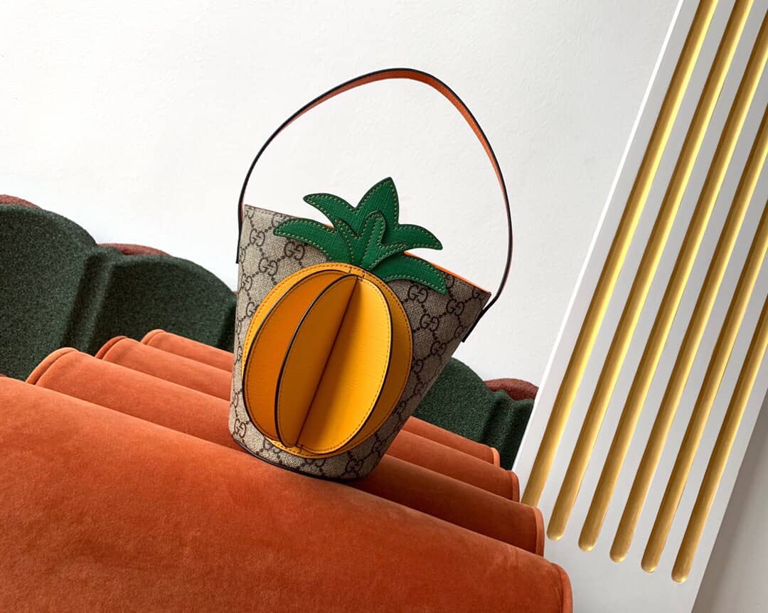 Gucci Children GG Bucket Bag With Pineapple Replica 580850