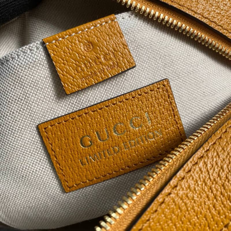 Gucci Supreme Canvas Camera Bag Replica Yellow 574886